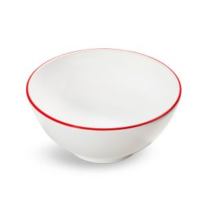 Kom – Rand robijnrood – 23 cm