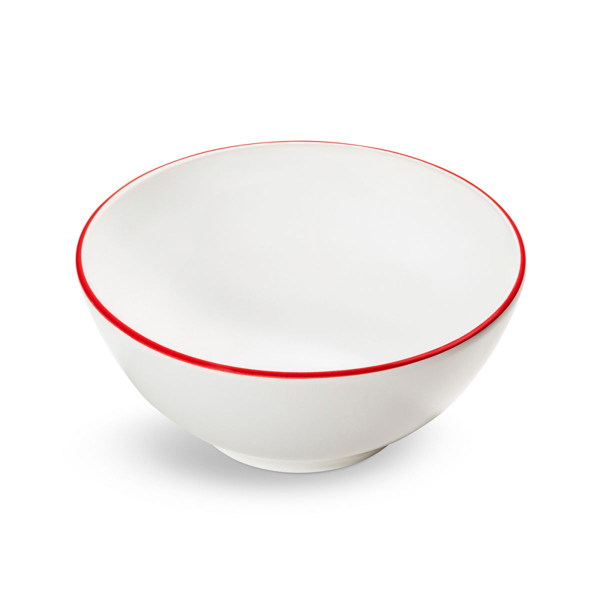 Kom – Rand robijnrood – 23 cm - Afbeelding 2