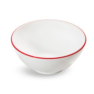 Kom – Rand robijnrood – 27 cm