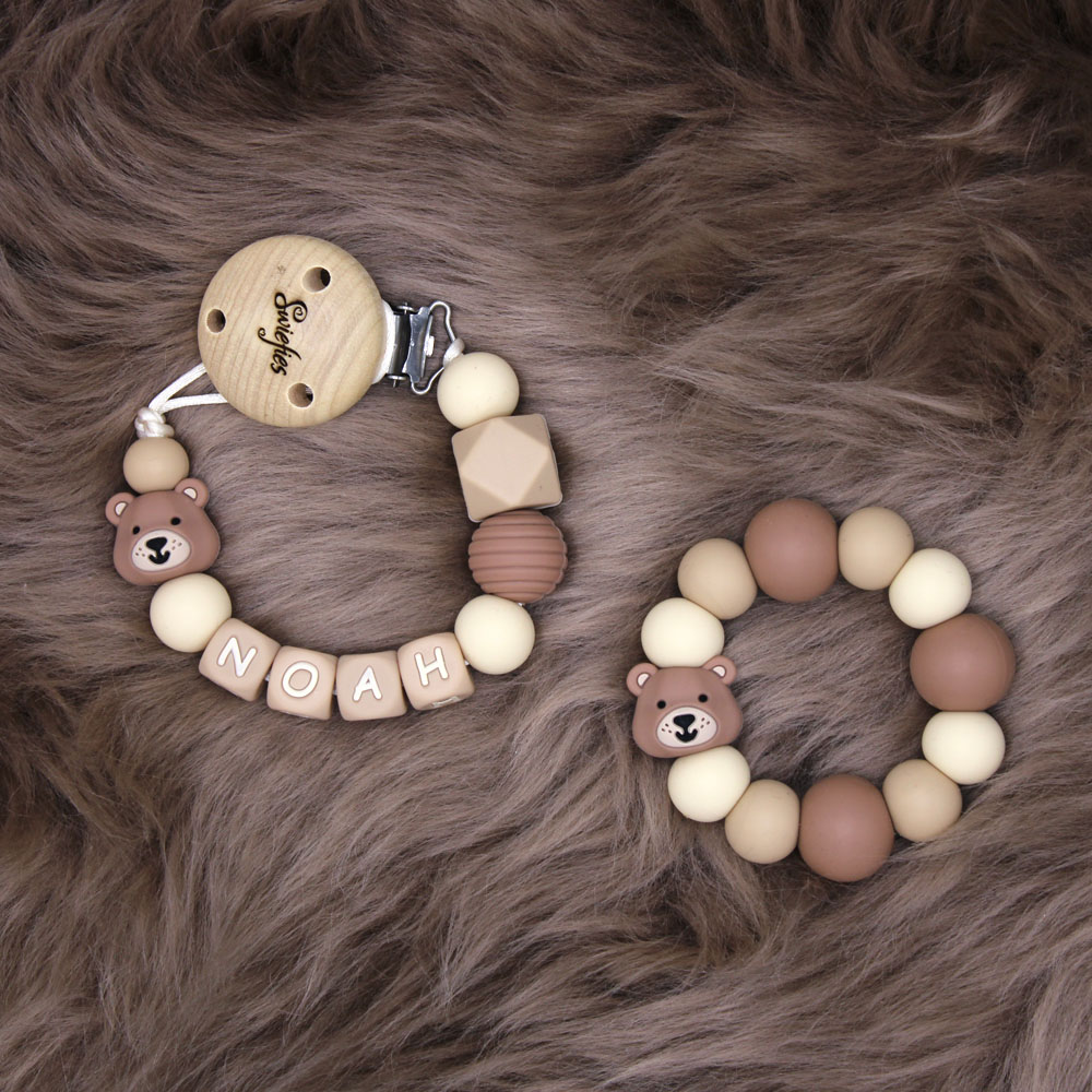 Kraamcadeau met naam | Giftset | M (Beige) - Afbeelding 5