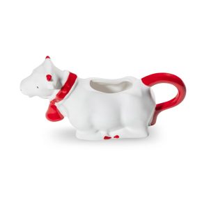 Melkkannetje koe – Rand robijnrood – 0,16 ltr