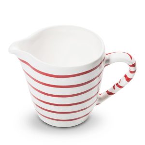 Melkkannetje recht – Gevlamd rood – 0,2 ltr