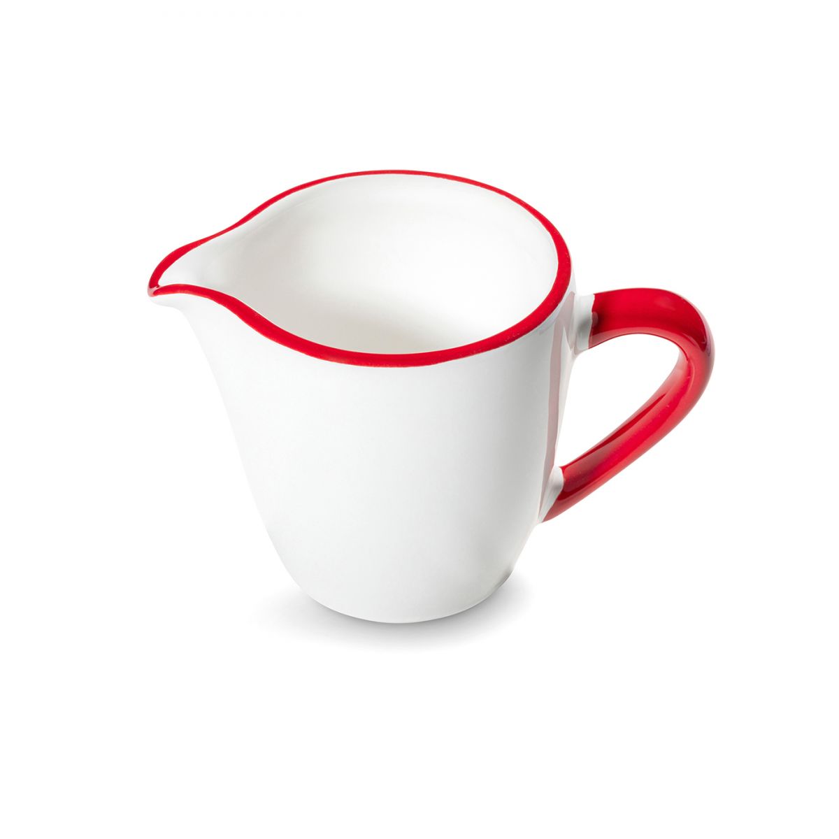 Melkkannetje recht – Rand robijnrood – 0,2 ltr - Afbeelding 2