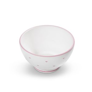 Mueslikom groot – Hartjes roze – 14 cm