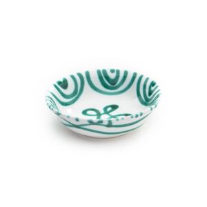 Mueslikom klein – Gevlamd groen – 14 cm