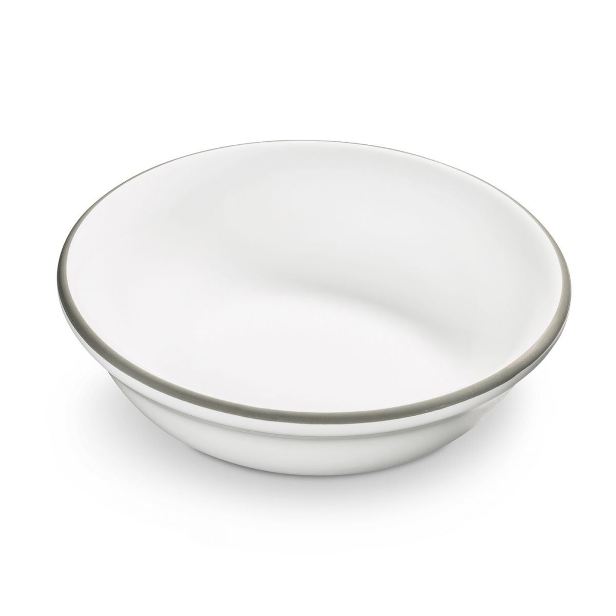 Mueslikom klein – Rand grijs – 14 cm