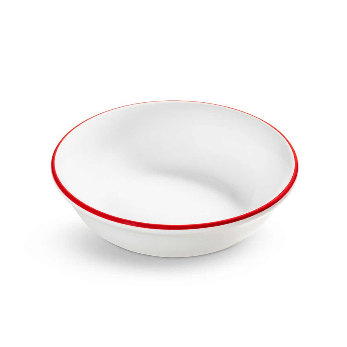 Mueslikom klein – Rand robijnrood – 14 cm - Afbeelding 2