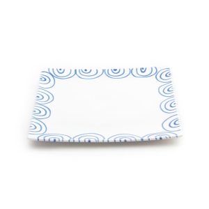 Onderbord / gebaksschaal vierkant – Gevlamd Bont – 31 x 31 cm