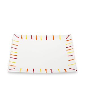 Onderbord / gebaksschaal vierkant – Gevlamd Landlust – 31 x 31 cm