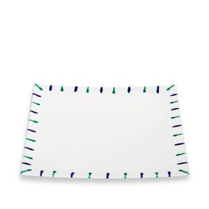 Onderbord / gebaksschaal vierkant – Gevlamd Traunsee – 31 x 31 cm