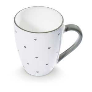 Koffiebeker Max – Hartjes grijs – 0,3 ltr