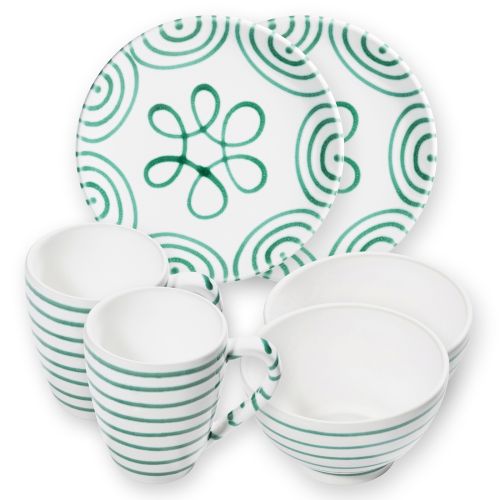 Ontbijtset Berghut voor twee – Gevlamd groen