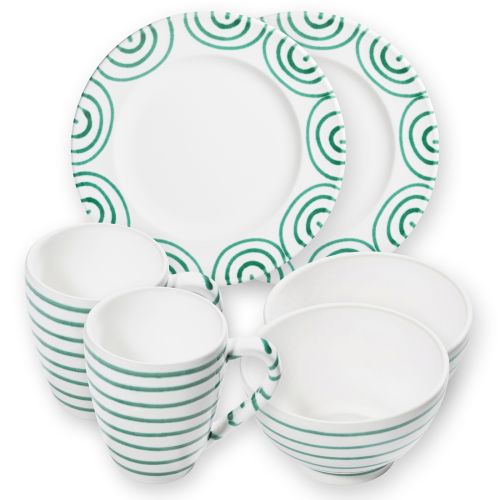 Ontbijtset Berghut voor twee – Gevlamd groen