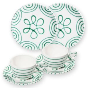 Ontbijtset voor twee – Gevlamd groen