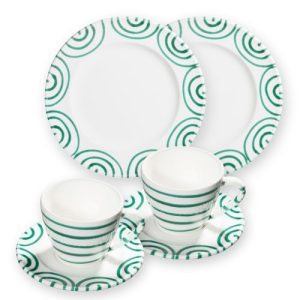 Ontbijtset voor twee – Gevlamd groen