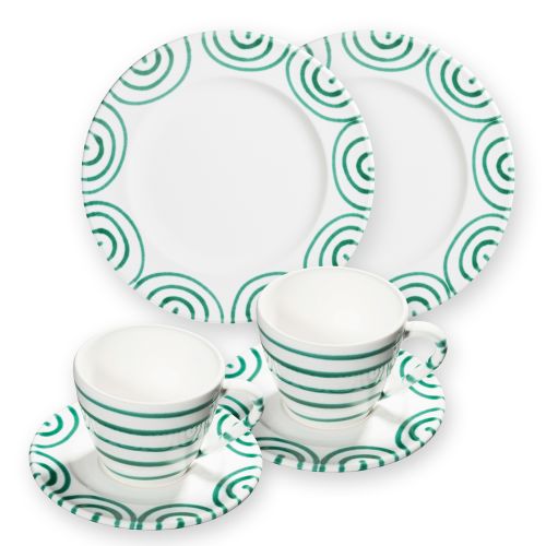 Ontbijtset voor twee – Gevlamd groen