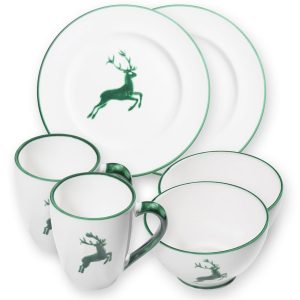 Ontbijtset Berghut voor twee – Hert groen