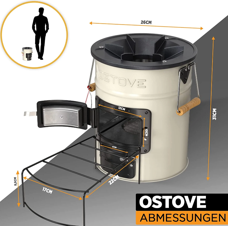Ostove Pro raketkachel ivoorwit - Afbeelding 4