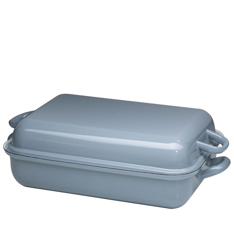 Riess – Braadpan met deksel – puur grijs – 37 x 26 cm