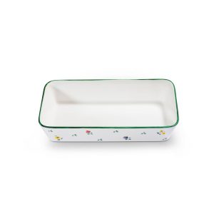 Ovenschaal rechthoek – Alpenbloemen – 30 x 16,5 cm