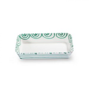 Ovenschaal rechthoek – Gevlamd groen – 30 x 16,5 cm