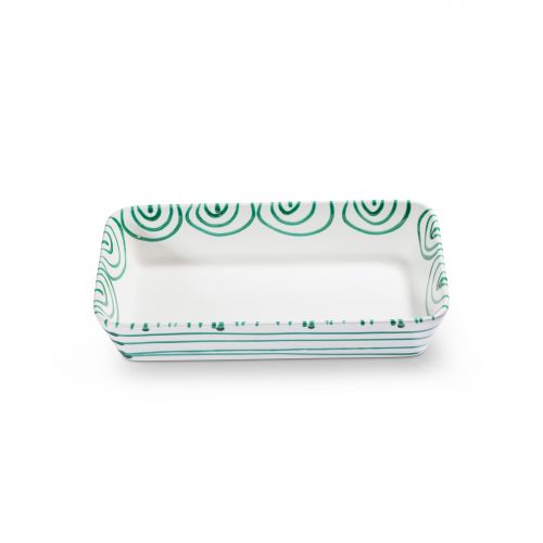 Ovenschaal rechthoek – Gevlamd groen – 30 x 16,5 cm
