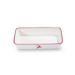 Ovenschaal rechthoek – Hert bordeauxrood – 30 x 16,5 cm