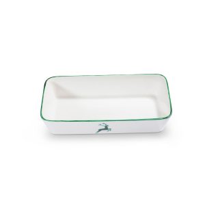 Ovenschaal rechthoek – Hert groen – 30 x 16,5 cm
