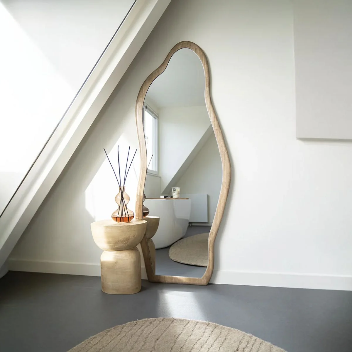 By-Boo Staande Spiegel Laban Hout Naturel - Afbeelding 3