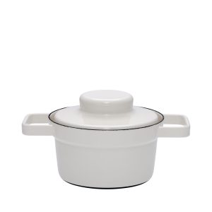 Riess – Pan hoog met deksel – grijs – 16 cm – 0,75 ltr