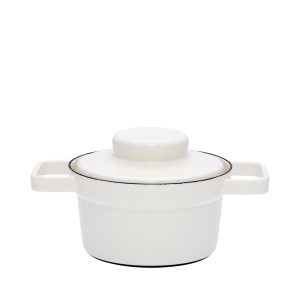 Riess – Pan hoog met deksel – wit – 16 cm – 0,75 ltr