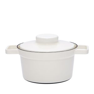 Riess – Pan hoog met deksel – wit – 20 cm – 1,75 ltr