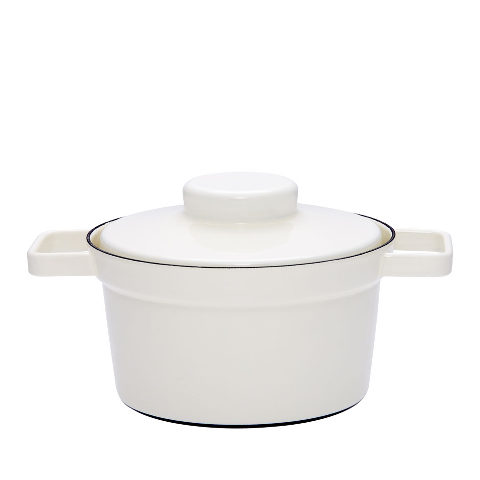 Riess – Pan hoog met deksel – wit – 20 cm – 1,75 ltr - Afbeelding 2