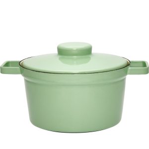 Riess – Pan hoog met deksel – groen – 24 cm – 3,5 ltr