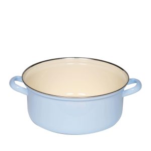 Riess – Pan laag mét deksel – lavendelblauw – 24 cm – 4,0 ltr