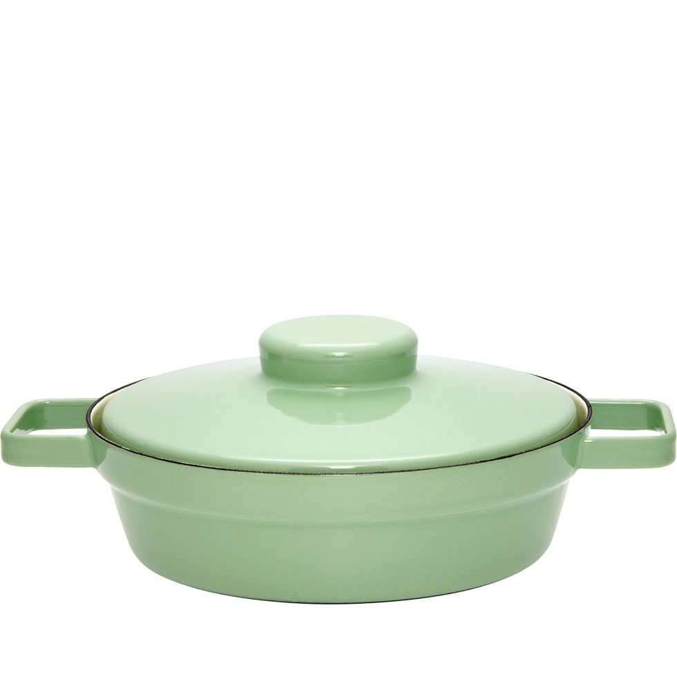 Riess – Pan laag met deksel – groen – 24 cm – 1,5 ltr