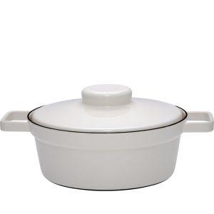 Riess – Pan middelhoog met deksel – grijs – 24 cm – 2,0 ltr