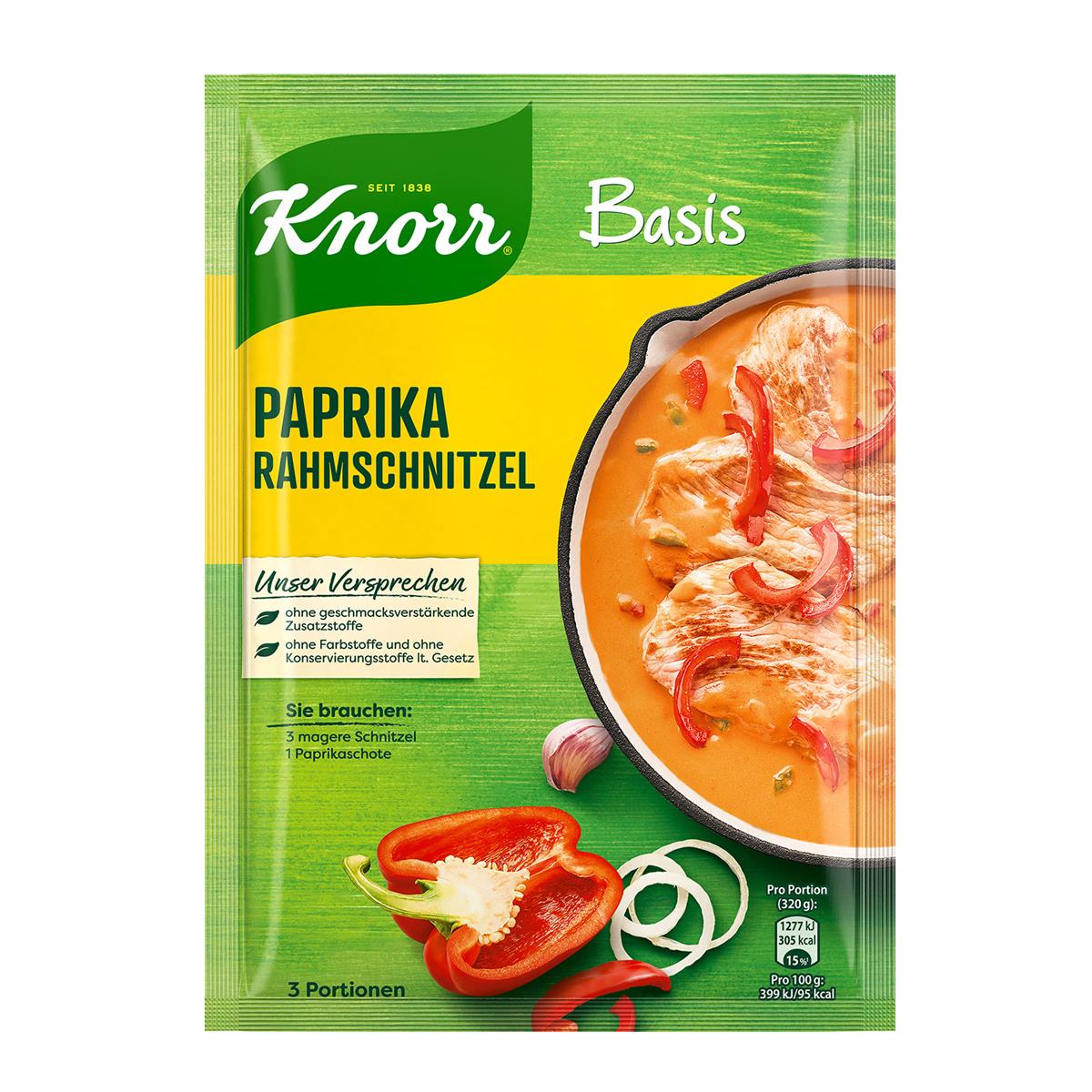 Knorr – Basissaus voor Paprika Rahmschnitzel