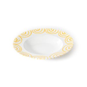 Pastabord – Gevlamd geel – 29 cm