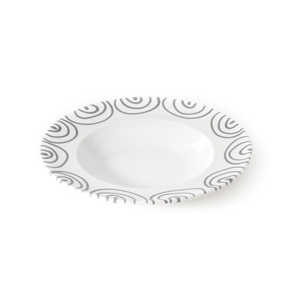 Pastabord – Gevlamd grijs – 29 cm