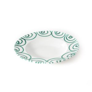 Pastabord – Gevlamd groen – 29 cm