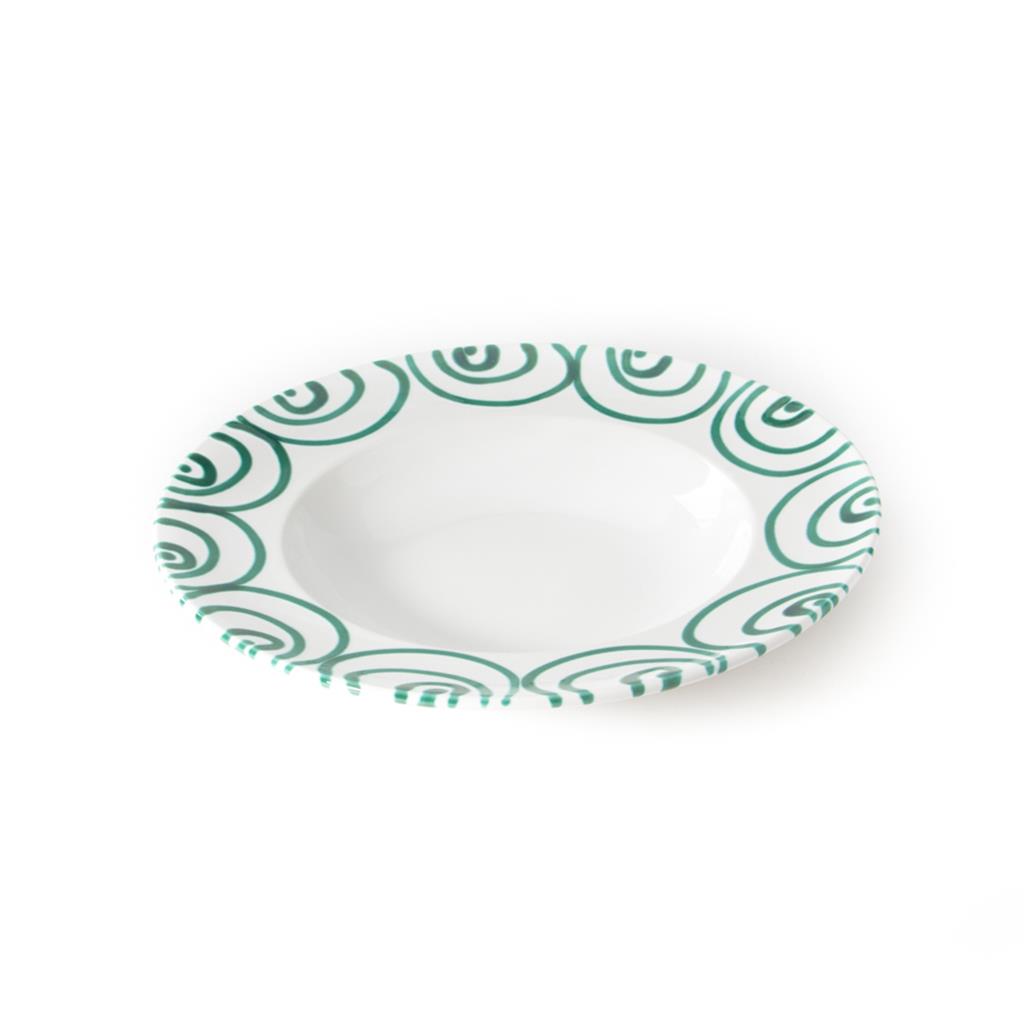 Pastabord – Gevlamd groen – 29 cm - Afbeelding 2