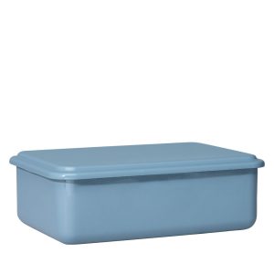 Riess – Bewaardoos hoog met deksel – bosbessenblauw – 23 x 15 x 7 cm – 1,5 ltr