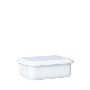 Riess – Bewaardoos laag met deksel – wit – 15 x 11 x 5 cm – 0,5 ltr