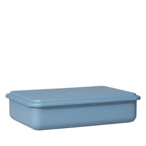 Riess – Bewaardoos laag met deksel – bosbessenblauw – 23 x 15 x 5 cm – 1,0 ltr
