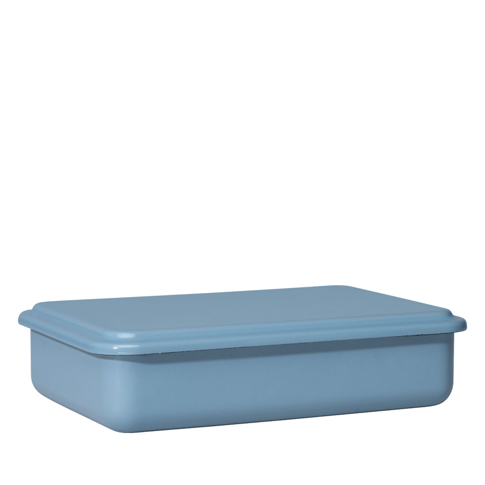 Riess – Bewaardoos laag met deksel – bosbessenblauw – 23 x 15 x 5 cm – 1,0 ltr