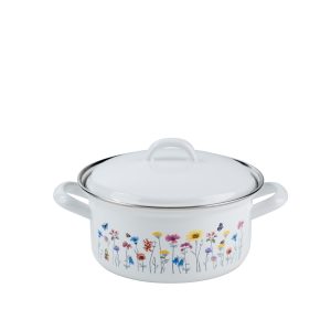 Riess emaille lage pan Flora 14 cm