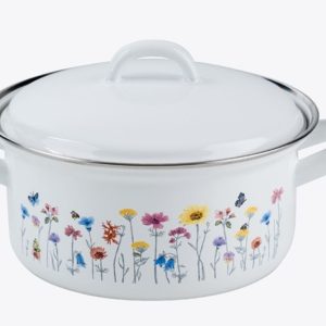 Riess emaille lage pan Flora 18 cm