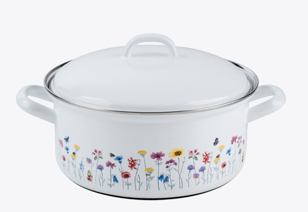 Riess emaille lage pan Flora 20 cm - Afbeelding 2