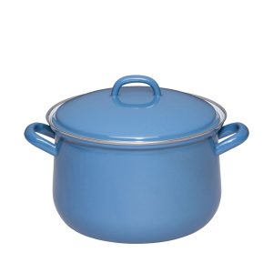 Riess – Pan hoog met deksel – donkerblauw – 20 cm – 3,5 ltr